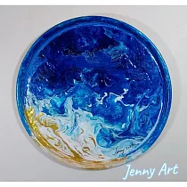 【玲廊滿藝】陳怡蓉Jenny─【海灘】16x16cm