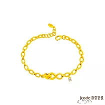 J’code真愛密碼金飾 無限愛硬金手鍊