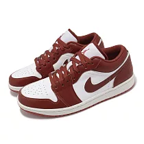 Nike 休閒鞋 Air Jordan 1 Low Dune Red 紅 白 AJ1 男鞋 喬丹 一代 FJ3459─160