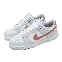 Nike 休閒鞋 Dunk Low Retro 男鞋 女鞋 白 灰 紅 皮革 低筒 經典 情侶鞋 HF0730─160