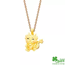 幸運草金飾 好昌龍黃金墜子 送白鋼項鍊
