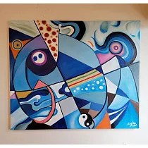 【玲廊滿藝】吳星禾─雌雄共生72.5x60cm