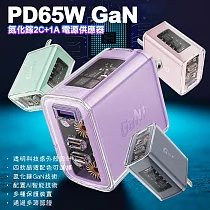 ACEFAST 探索系列 A47 PD65W氮化鎵 2C+1A 電源供應器 充電器 櫻花粉