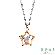 甜蜜約定 Doraemon 最閃亮的星哆啦A夢白鋼墜子 送玫瑰鋼項鍊