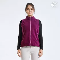 ADISI 女雙層超細纖維抗風保暖背心AV2321087 (S─2XL) 刷毛 輕抗風 輕量 彈性 透氣 S 杜鵑紫