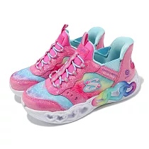 Skechers 兒童燈鞋 S Lights─Infinite Heart Lights 中童 粉 小朋友 發光 閃燈 303755LPKMT