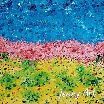【玲廊滿藝】陳怡蓉Jenny─【繁花似錦】系列60x60cm