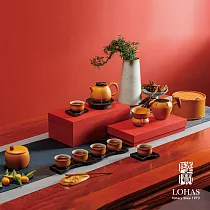 【陸寶LOHAS】風生水起茶禮─琉璃黃 甲辰龍年全套茶禮 送禮大方有心意