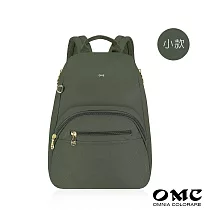 【OMC】葫蘆紋側拉鍊防盜後背包23399(小款無胸扣) 經典綠