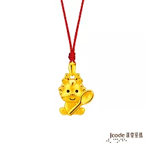 J’code真愛密碼金飾 金湯匙小龍硬金墜子 送玫瑰鋼項鍊