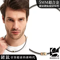 MASSA─G Titan XG1 5mm超合金鍺鈦項鍊 45cm 大G─黑