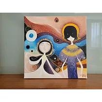 【玲廊滿藝】吳星禾─我們倆30x30cm