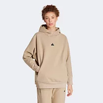 ADIDAS W Z.N.E. WTR OH 女連帽上衣─卡其─IS9304 XL 卡其