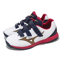 Mizuno 棒壘教練鞋 Lightrevo Trainer CR 男鞋 寬楦 藍紅 皮革 魔鬼氈 運動鞋 美津濃 11GT2221─42