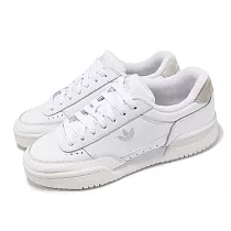 adidas 休閒鞋 Court Super W 女鞋 白 灰 皮革 三葉草 全白 愛迪達 IG5748 23.5cm WHITE/GREY