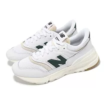 New Balance 休閒鞋 997R 男鞋 女鞋 白 暗夜綠 皮革 緩衝 情侶鞋 NB U997RGA─D