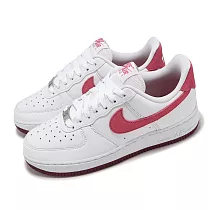Nike 休閒鞋 Wmns Air Force 1 07 女鞋 白 紅 皮革 AF1 經典 運動鞋 FQ7626─100
