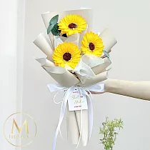 【Floral M】盛夏最好祝福向日葵香水花中型(贈送5ml香氛油及提袋)