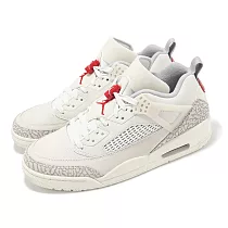 Nike 休閒鞋 Jordan Spizike Low 男鞋 米白 Coconut Milk 皮革 爆裂紋 FQ1759─100
