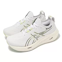 Asics 慢跑鞋 GEL─Nimbus 26 2E 男鞋 寬楦 白 綠 厚底 緩衝 運動鞋 亞瑟士 1011B795102