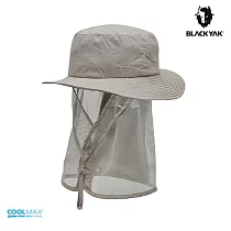 BLACKYAK SAHARA護頸遮陽圓盤帽 M 淺灰─58cm