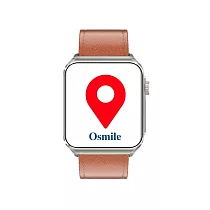 Osmile ECG400 健康管理 一鍵求救 藍芽通話手錶 銀框A皮革淺咖啡