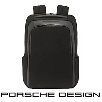 【Porsche Design 保時捷】限量3折 德國頂級小牛皮旅行後背包 全新專櫃展示品 (黑色 ONY1600)