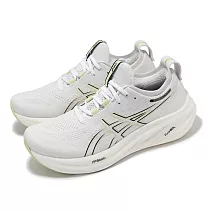 Asics 慢跑鞋 GEL─Nimbus 26 男鞋 白 綠 緩衝 厚底 運動鞋 亞瑟士 1011B794102