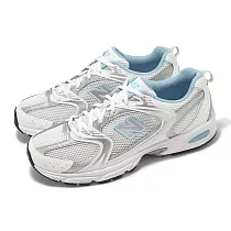 New Balance 休閒鞋 530 男鞋 女鞋 白 藍 金屬銀 網布 復古跑鞋 情侶鞋 NB MR530SGB─D