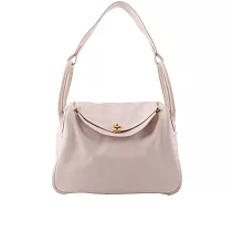 HERMES 金釦 SWIFT皮 Lindy 30cm_展示品 (粉色)