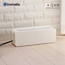 【日本inomata】日本製延長線收納盒/插座整理盒─ 白