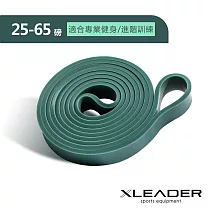 【Leader X】多功能訓練環狀彈力帶 伸展輔助健身阻力帶 墨綠(25─65磅)