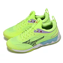 Mizuno 排球鞋 Wave Luminous 3 男鞋 螢光綠 襪套 緩衝 室內運動 羽排鞋 美津濃 V1GA2420─11