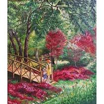【玲廊滿藝】朱薇諺─夏日輕輕走過 Forest time in summer50x45.5cm