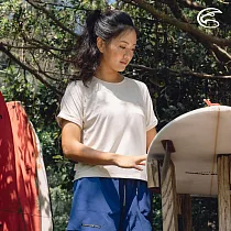 ADISI 女WINCOOL涼感乾爽機能短版連袖上衣 AL2411014 (S─2XL) L 浮石米