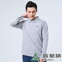 【ATUNAS 歐都納】男款羊毛長袖POLO衫A1PS2315M─ L 灰