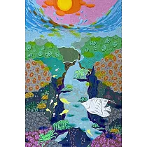 【玲廊滿藝】CN Chang張家寧─離岸?青山綠水雙幅組60x40cm