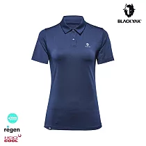 BLACKYAK 女 ICE短袖POLO衫 S 海軍藍