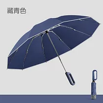 【APEX】10骨環扣自動反向PG傘 (雨傘/反向傘/摺疊傘/自動傘/車用傘/晴雨傘/遮陽傘/陽傘) 藏青色