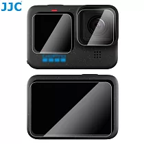 JJC副廠GoPro鋼化9H螢幕玻璃貼HERO 10 11 12保護貼GSP─GPH12保護膜(95%透光率/防刮防污)BLACK