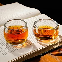 CS22 茶趣加厚隔熱水晶玻璃茶杯6件組 羅漢禪定杯