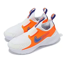 Nike 童鞋 Flex Runner 3 PS 白 橘 藍 中童 運動鞋 套入式 無鞋帶 FN1449─101