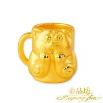 【金品坊】黃金擺件撒嬌貓咪馬克杯 0.77錢±0.03