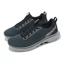 Skechers 休閒鞋 Go Walk 7─HAHN 男鞋 灰 黑 雙密度 緩衝 支撐 健走鞋 216559BKGY