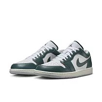 NIKE AIR JORDAN 1 LOW SE 男籃球鞋─白綠─FQ7687300 US9 白色