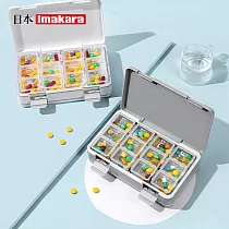 【日本Imakara】7天便攜式多功能磨藥切藥器/儲藥盒─ 白
