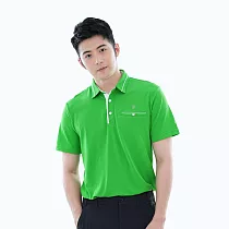 【遊遍天下】男款抗UV吸濕排汗短袖機能POLO衫(GS1031) 5XL 草綠