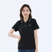 【遊遍天下】MIT台灣製女款抗UV防曬速乾吸濕排汗短袖POLO衫(GS1051) 5XL 黑色