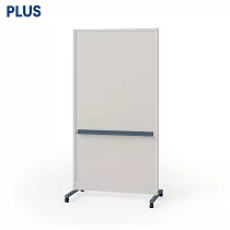 PLUS 極簡灰雙面屏風白板 極簡藍