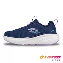 【LOTTO 義大利】女 寬楦 ONDA 美型健走鞋─ 25.5cm 深藍